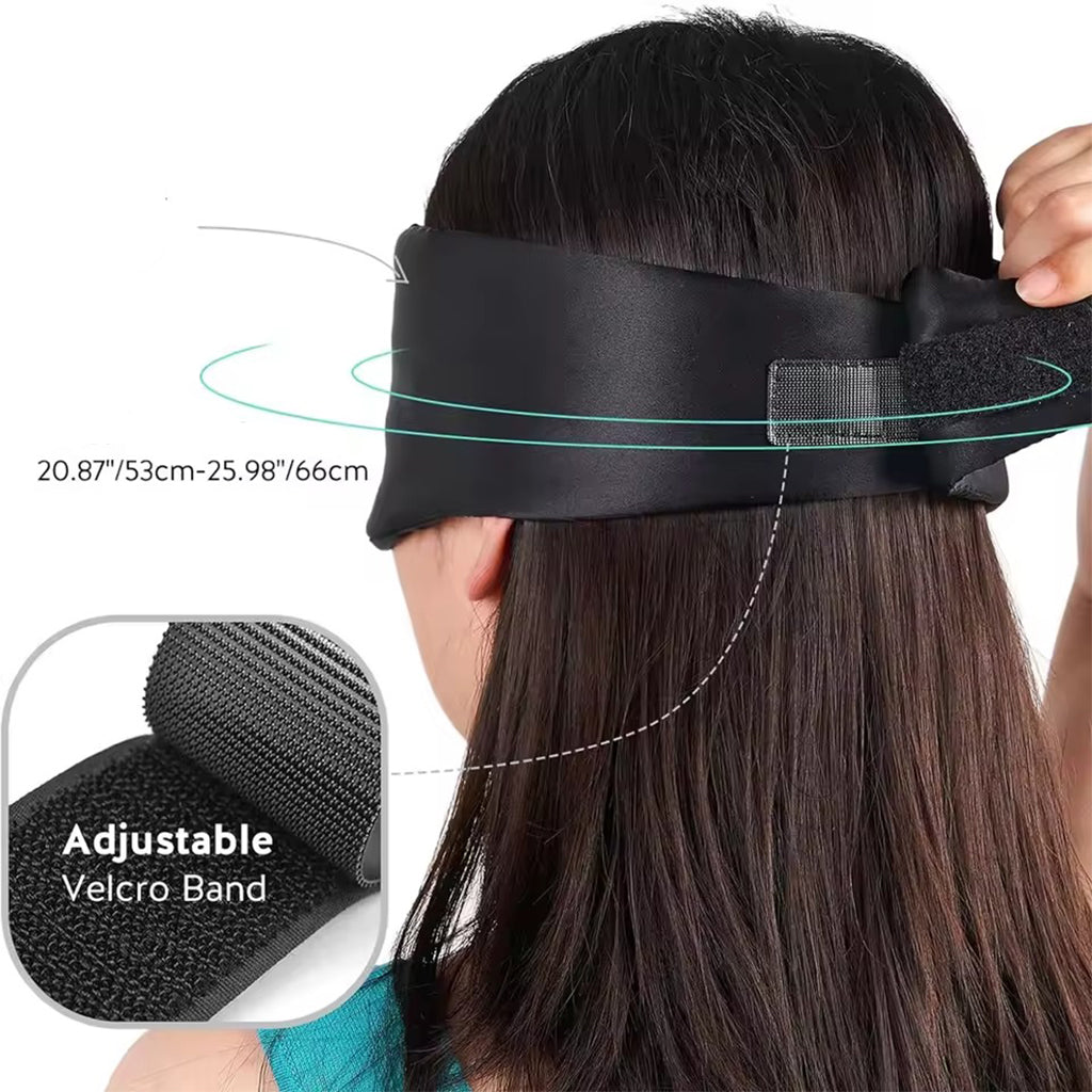 Masque de nuit en Soie de mûrier - Réglable, opaque et confortable