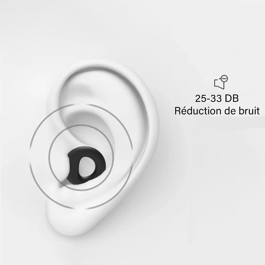 Bouchons d'oreilles à réduction de bruit 28dB - Taille adaptable et Confort optimal