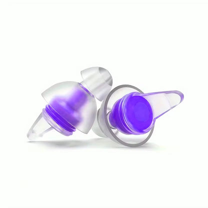 Bouchons d'oreille en silicone pour suppression du bruit 27 dB - Lavables et réutilisables - Festivals, musiciens, sommeil et natation
